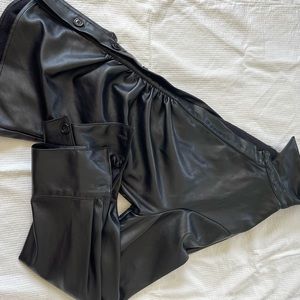Zara Black Button Up Leather